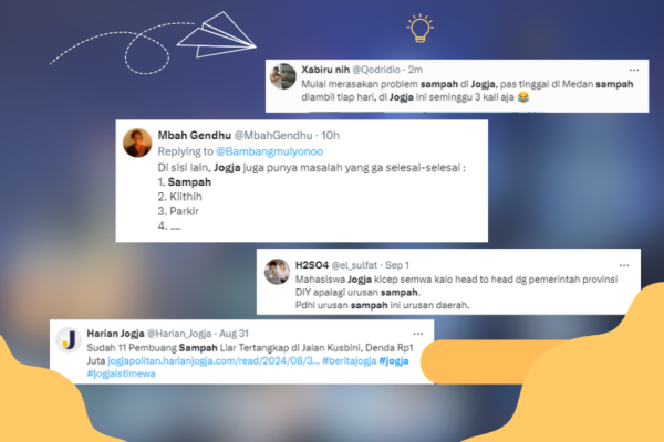 curhatan netizen terkait permasalahan sampah di jogja